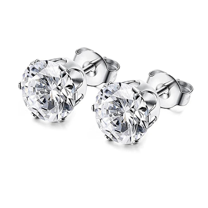 CZ Ball Stud Earrings