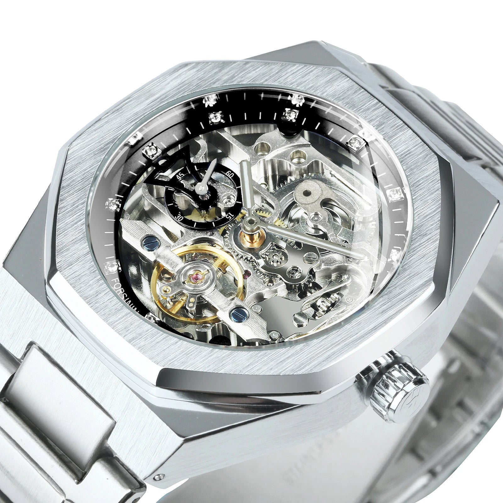 Silver Tourbillon Watch