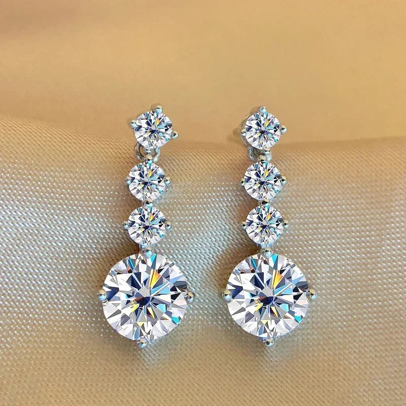 Moissanite Drop Earrings