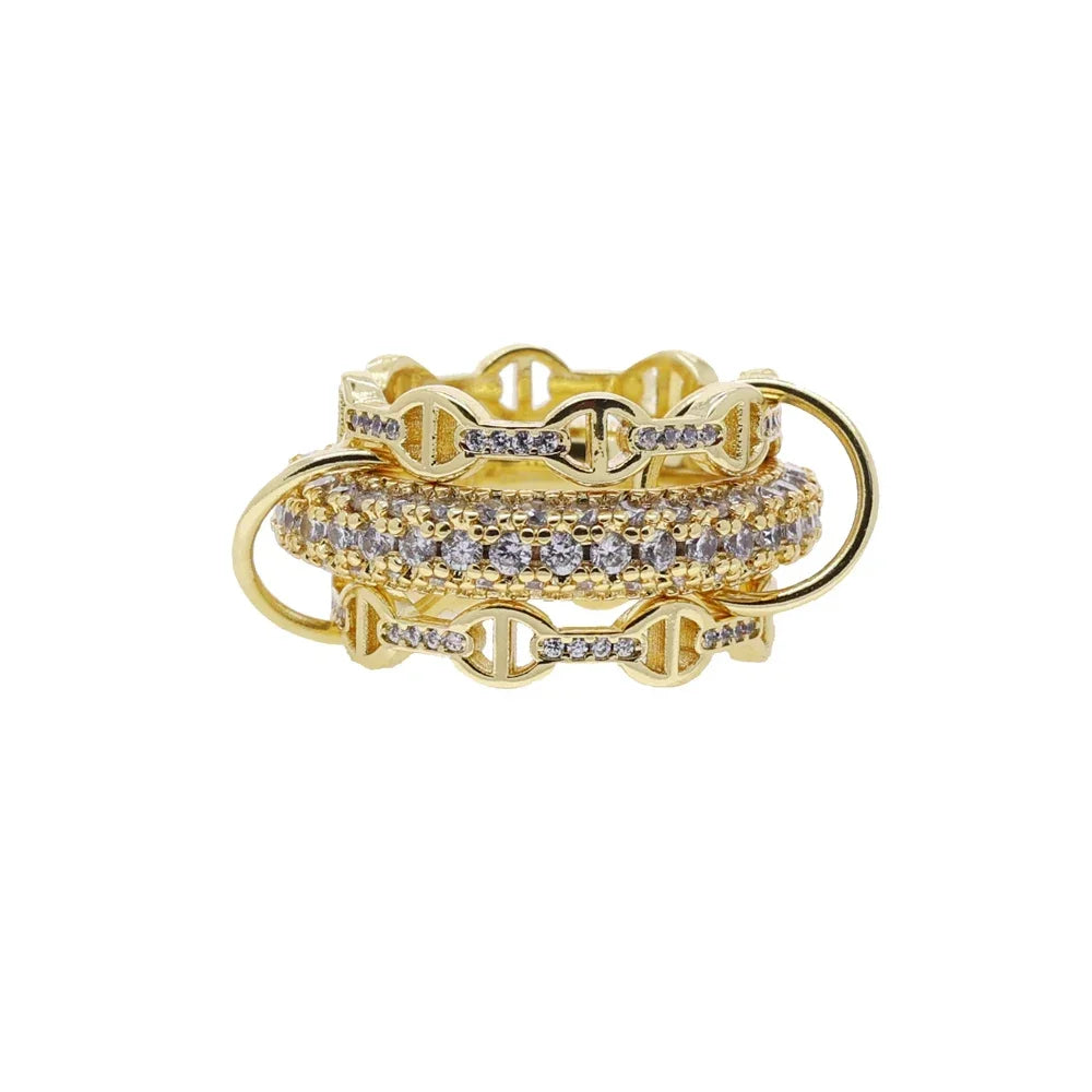 Stacked CZ Ring